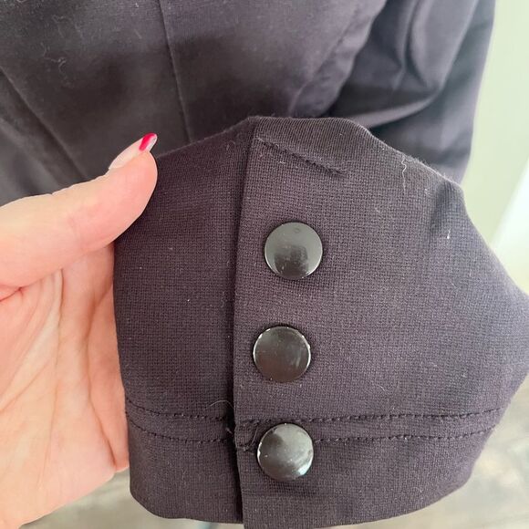 Kut from the Kloth Faux Leather Drape Jacket Size Small - Picture 5 of 7